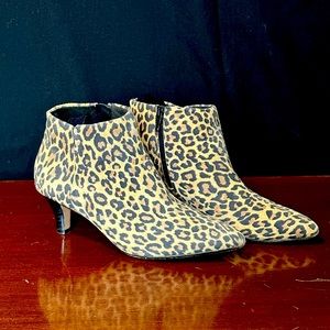Clarks Leopard Print Ankle Booties